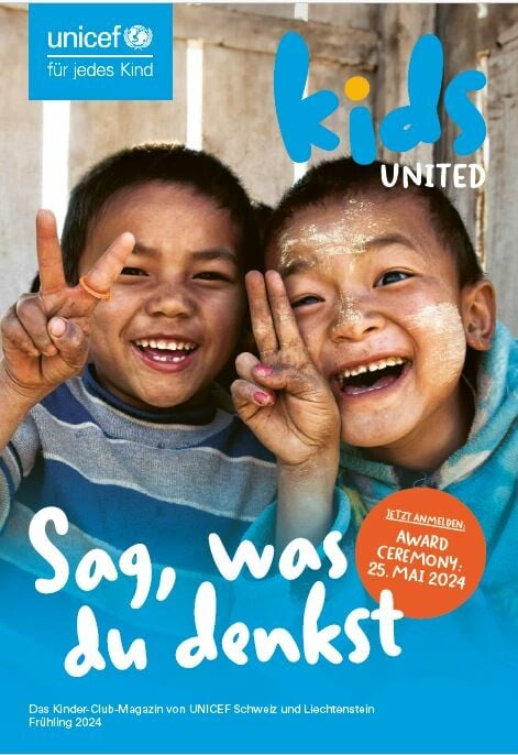 Frühling kids united Magazin Unicef 2024